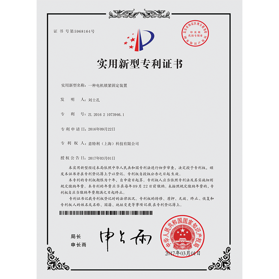 一種電機鎖緊固定裝置