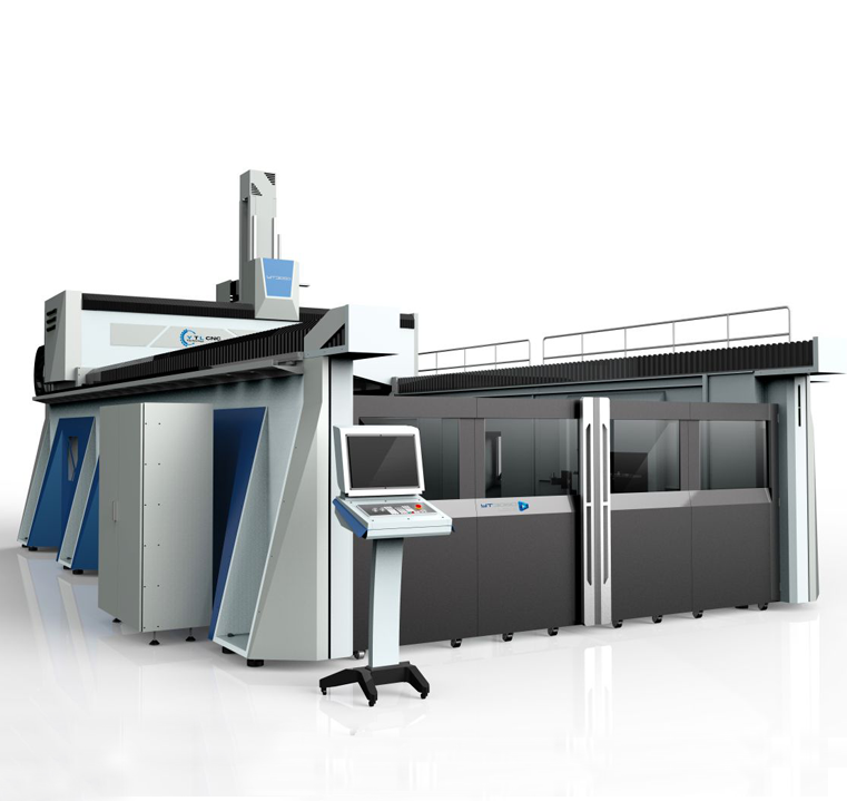 GRANDE High speed composite five axis bridge gantry machining center